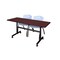 Kobe FlipTop Table, 60" W, 29" H, Laminate Top, Mahogany MKFT6024MH47GY - alternate 1